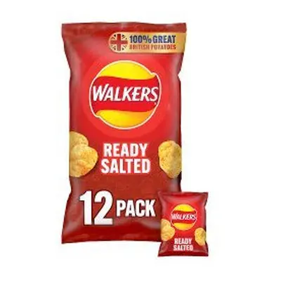 Walkers Ready Salted Multipack Crisps 12x25g (Pack of 15)