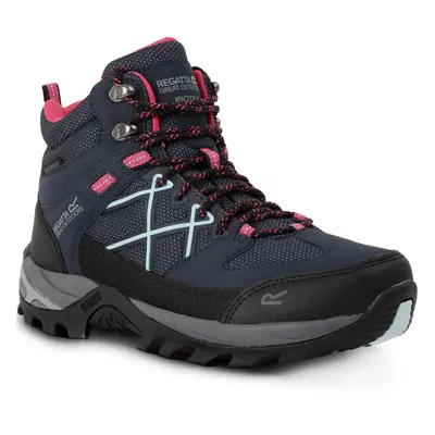 (7 UK, Navy/Pink) Regatta Womens Samaris III Waterproof Outdoor Walking Hiking Mid Rise Boots