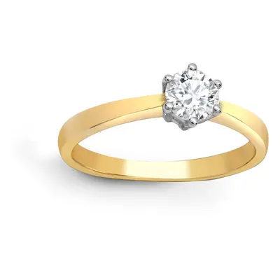 (S) Jewelco London Ladies Solid 18ct Yellow Gold Claw Set Round G SI1 1ct Diamond Solitaire Enga