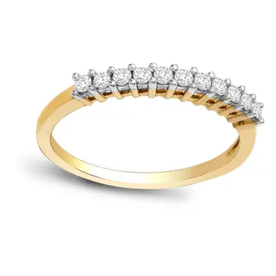 (T) Jewelco London Ladies 9ct Yellow Gold Claw Set Round H I1 0.22ct Diamond Dainty Stone Half E