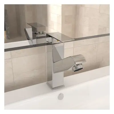 vidaXL Bathroom Basin Faucet with Pull-out Function Chromed Finish Sink Bath