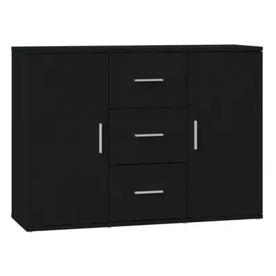 (black) vidaXL Sideboard Storage Cabinet Cupboard Highboard Cabinet Engineered Wood