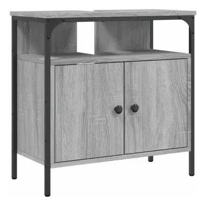 vidaXL Bathroom Sink Cabinet Storage Vanity Unit Grey Sonoma Engineered Wood