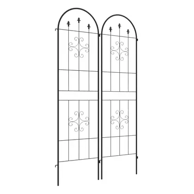 Outsunny Set of Metal Trellis for Climbing Plants, Arrow Design