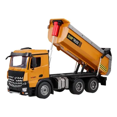 2.4Ghz 1/14 Scale RC Dump Truck Construction Vehicle Toy with LED Lights and Simulation Sound fo