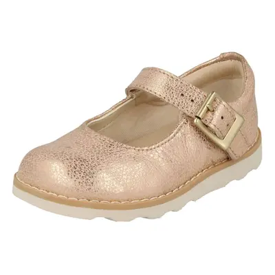 (UK Child, Copper (Gold)) Girls Clarks Air Spring Casual Shoes Crown Honor - G Fit