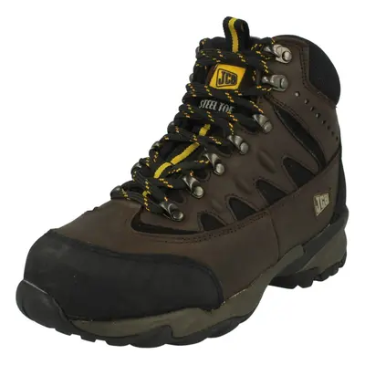 (UK 4, Brown) Mens JCB Waterproof Lace Up Work Boots Trekker High