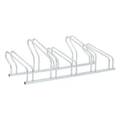 vidaXL Bicycle Stand for Bikes Floor Freestanding Indoor Galvanised Steel