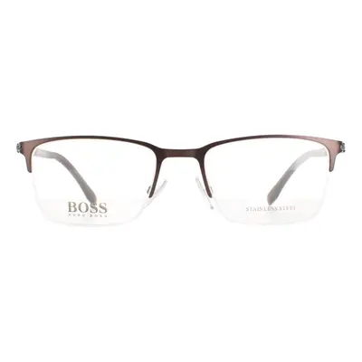 Hugo Boss Glasses Frames BOSS 1007/IT 4IN Matte Brown Men