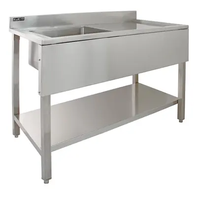 Commercial Sink Stainless Steel Catering Kitchen Single Bowl 1.0 Unit RH Drainer