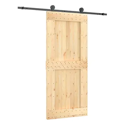 vidaXL Sliding Door with Hardware Set Interior Door Barn Door Solid Wood Pine