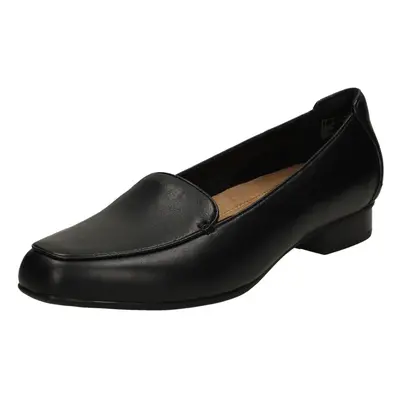 (UK 7.5, Black) Ladies Clarks Flats Keesha Luca - E Fit