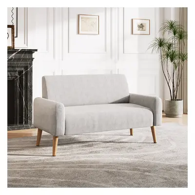 (Beige) 2-Seat Corduroy Loveseat Sofa