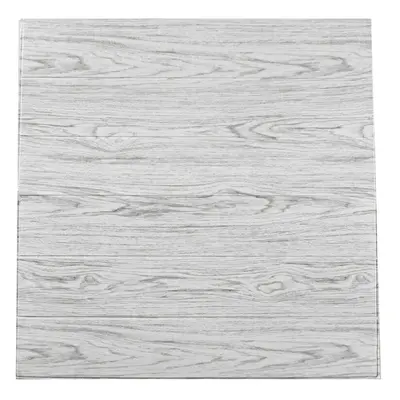 (White Wood Grain) 10pcs 70x70cm 3D Wall Tile Stickers Bedroom Living Room Self-Adhesive Decals 