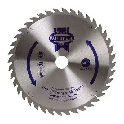 Faithfull FAIZ25440 Circular Saw Blade x 16/25/30mm x 40T Fine Cross Cut