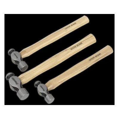 Ball Pein Hammer Set 3pc Hickory Shafts