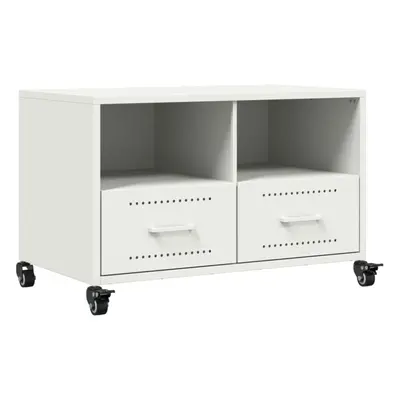 vidaXL TV Cabinet TV Stand Entertainment Centre Media TV Unit White Steel