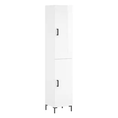 (high gloss white, door) vidaXL Highboard Sideboard Tall Storage Cabinet Side Cabinet Engineered