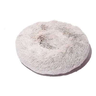 (Grey) 60cm Plush Fluffy Soft Pet Bed for Cats & Dogs Calming Bed Pad Soft Mat Home