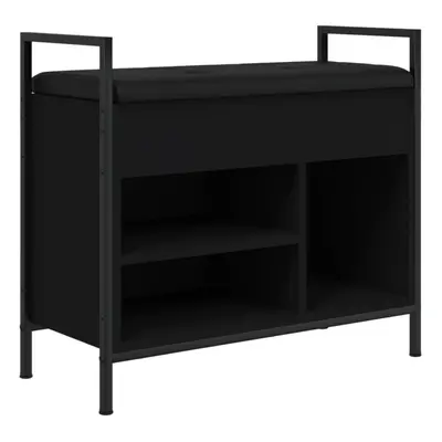 (black, 65.5 x x 57.5 cm) vidaXL Shoe Bench Storage Bench Hallway Bench Toy Box Bench Engineered