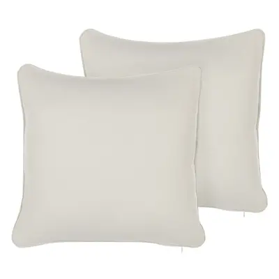 Set of Cushions x cm White HELIOTROPE