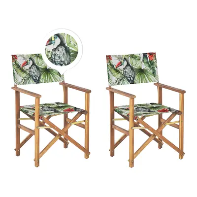 Set of Garden Chairs CINE Acacia Wood Green