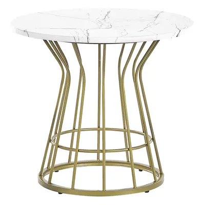 Coffee Table CONCAN Marble Effect White