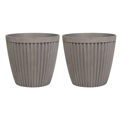 Set of Plant Pots cm Taupe POKA