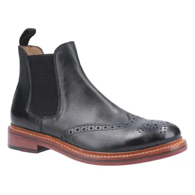 (12 UK, Black) Cotwold Mens Siddington Leather Elasticated Dress Boot