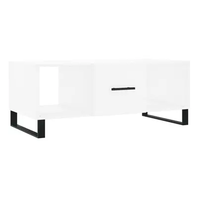 vidaXL Coffee Table Side Table Sofa Table with Storage White Engineered Wood