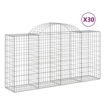 (200 x x 100/120 cm/ pcs) vidaXL Arched Gabion Basket Stone Basket Gabion Retaining Wall Galvani