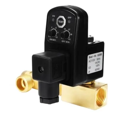 AC 110V 1/2 Inch 2-way Drain Valve Electronic Timed Air Compressor Condensate Auto Pressure Swit