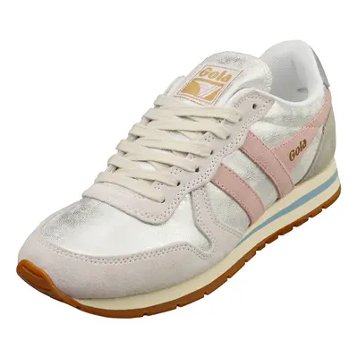 (8) Gola Daytona Blaze Womens Fashion Trainers in Silver