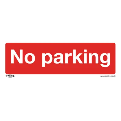 10x NO PARKING Health & Safety Sign - Rigid Plastic x 100mm Warning Plate