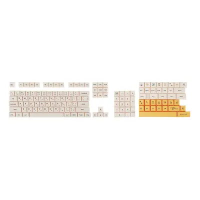 (Japanese) Key PBT Keycap XDA Profile Personalized Minimalist White Honey Milk English/Japanese 