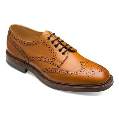 (Tan Burnished Calf Leather, 10.5) Loake Mens Chester Brogues