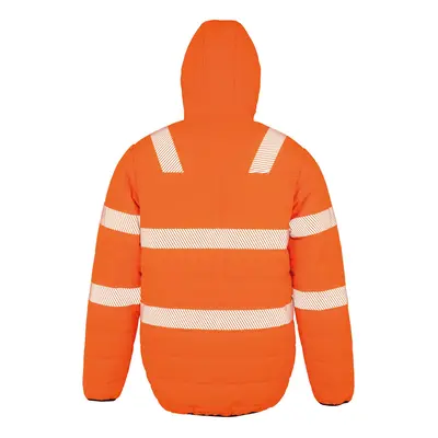 (L, Fluorescent Orange) Result Genuine Recycled Mens Ripstop Padded Jacket