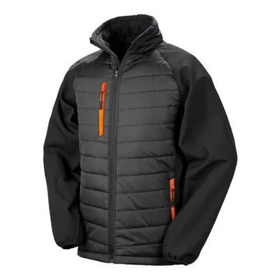 (L, Black/Orange) Result Unisex Adult Compass Softshell Gilet