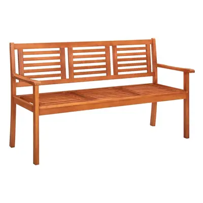 vidaXL Solid Eucalyptus Wood 3-Seater Garden Bench 150cm Outdoor Furniture