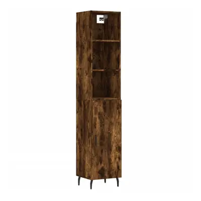 (smoked oak, door) vidaXL Highboard Sideboard Cupboard Side Cabinet Brown Oak Engineered Wood