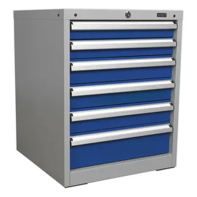 6 Drawer Industrial Cabinet - Heavy Duty Drawer Slides - High Quality Lock