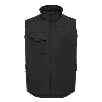 (XL, Black) Russell Mens Heavy Duty Gilet