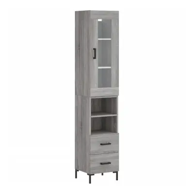 (grey sonoma, drawers shelves) vidaXL Highboard Sideboard Tall Storage Cabinet Side Cabinet Engi