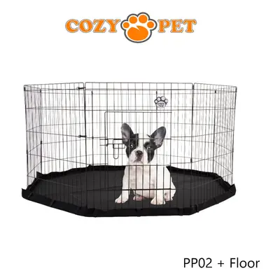 Playpen 76cm with Floor Cozy Pet Dog Rabbit Puppy Play Pen Cage Run crate PP02