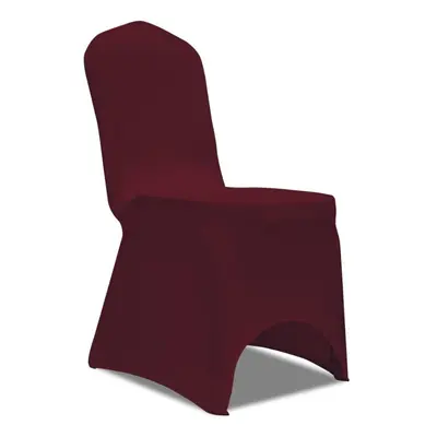 vidaXL 100x Stretch Chair Covers Bordeaux Banquet Seat Slipcover Protector