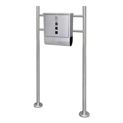 Mailbox on Stand Stainless Steel