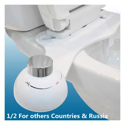 (Asia RU UK AU) Ultra Thin Non-Electric Bidet Toilet Seat Dual Nozzle Sprayer