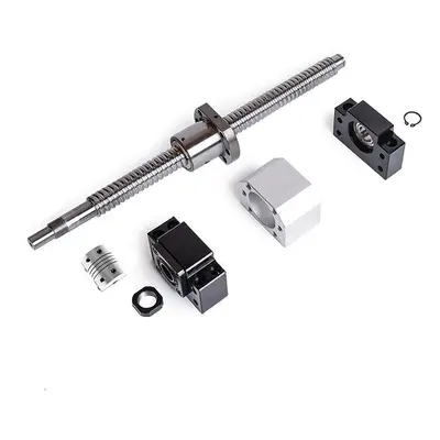 (350mm) 300-650mm Ball Screw with BK BF10 End Supports 6.35x8mm Coupler for CNC