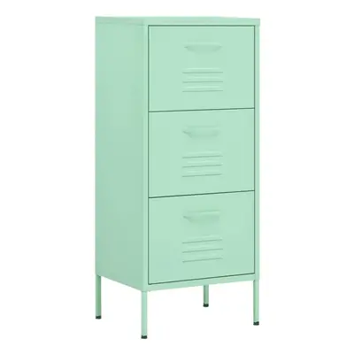 vidaXL Storage Cabinet Mint Steel Home Decor Furniture Sideboard Side Cabinet