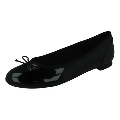 (Black Patent, UK 8) Ladies Clarks Ballerina Style Flats Couture Bloom